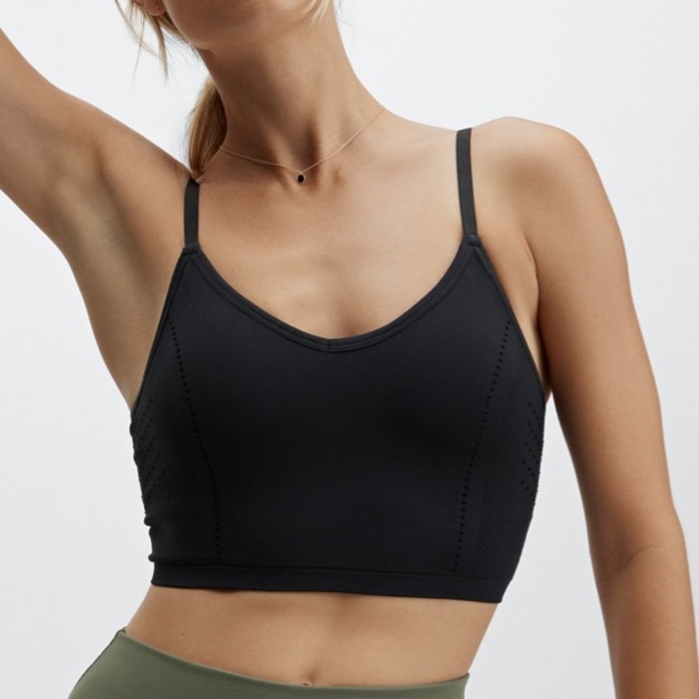 Black Fabletics Sync Seamless Midi Bra | NWT